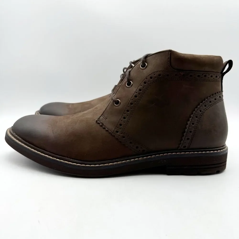 Nunn Bush Mens Ozark II Plain Toe Chukka Boots Size 10.5 M Brown Leather NIB